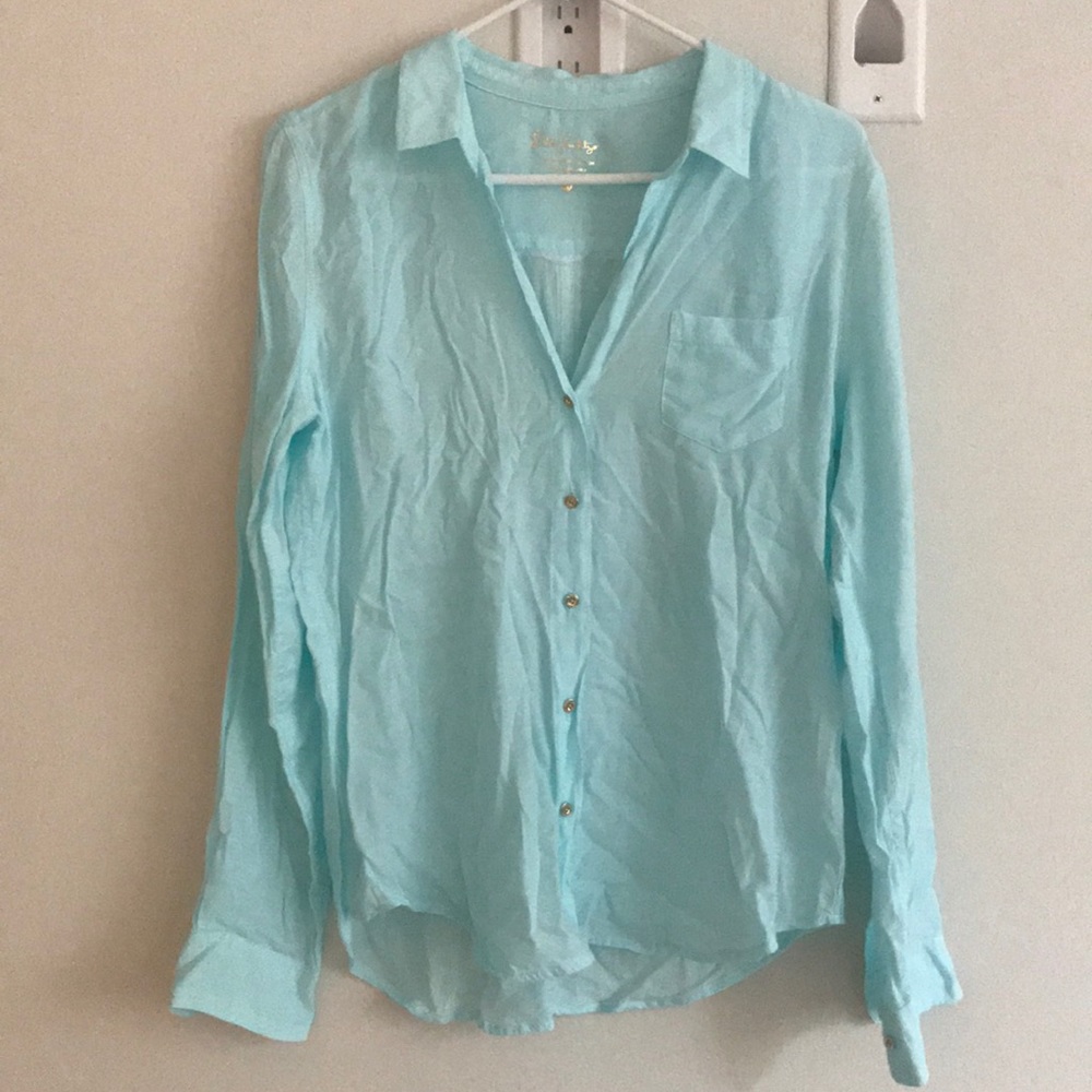Lilly Pulitzer Sea View Button Down Top